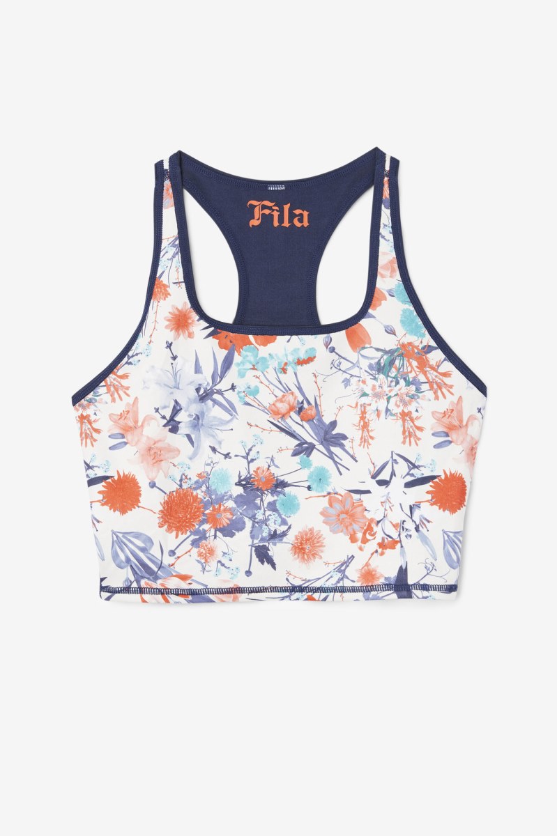 Fila Zuri Reversible Crop Tank Top Dame Mørkeblå | 251-GSTXOC