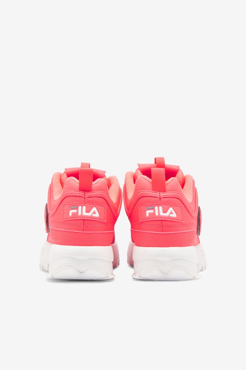 Fila disruptor 2 logo reveal Sneakers Børn Dyb Lyserød Hvide | 947-UMVOPW