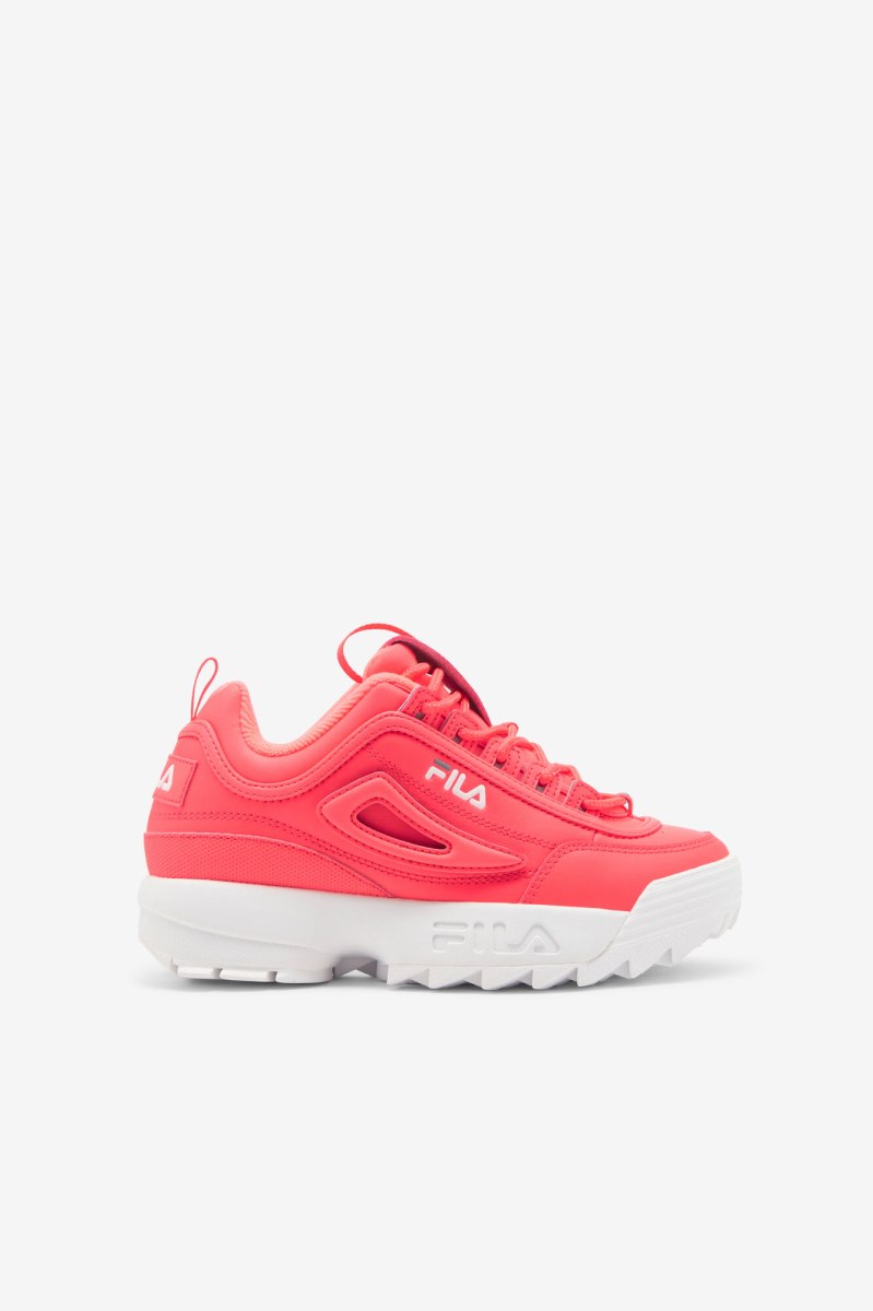 Fila disruptor 2 logo reveal Sneakers Børn Dyb Lyserød Hvide | 947-UMVOPW