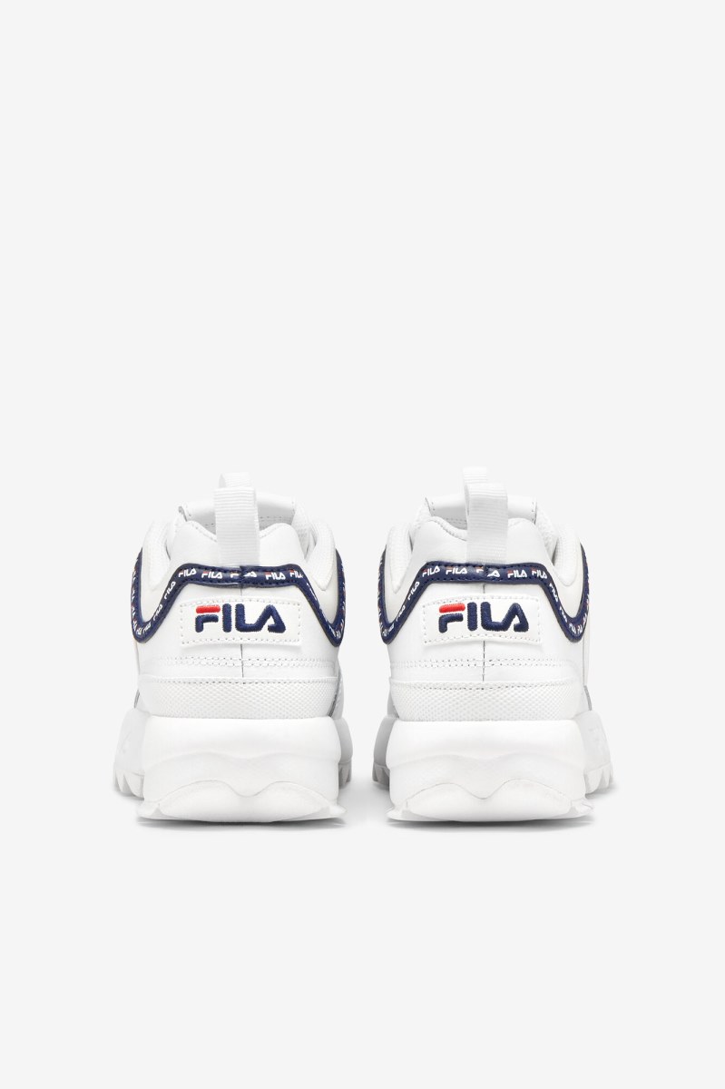 Fila disruptor 2 repeat Sneakers Børn Hvide Mørkeblå Rød | 385-CRYPSD