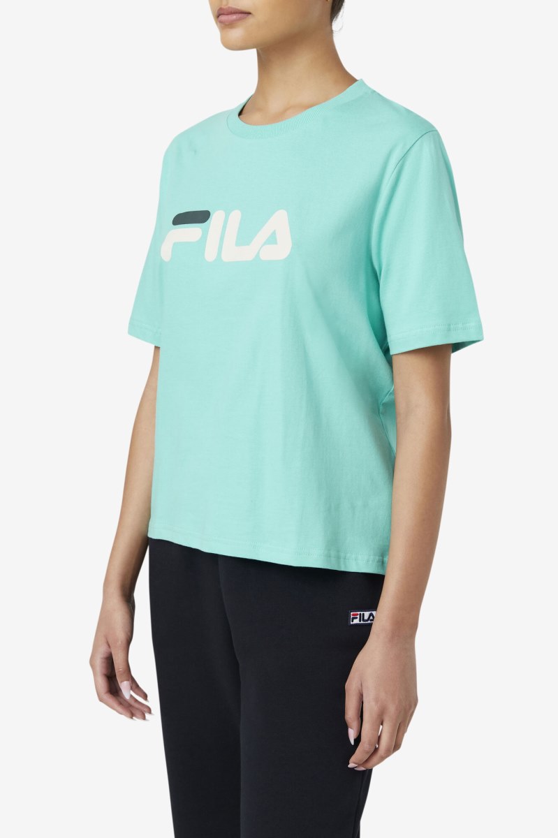 Fila miss eagle tee T Shirts Dame Blå Turkis | 612-TLOWQB