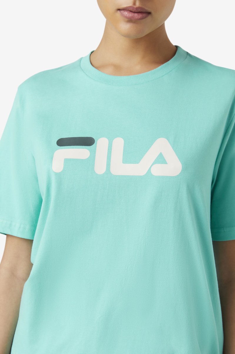 Fila miss eagle tee T Shirts Dame Blå Turkis | 612-TLOWQB